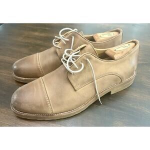 Tan Italian Leather Dress Shoe Men's 11.5 12 EU 45 Ron White Lace Up $400
